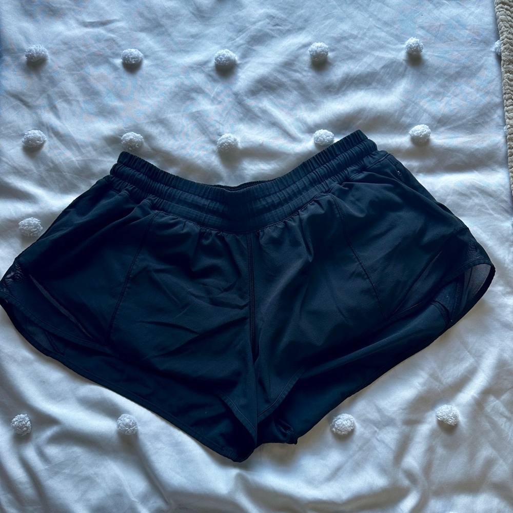 Black Lululemon Hotty Hot Athletic Shorts